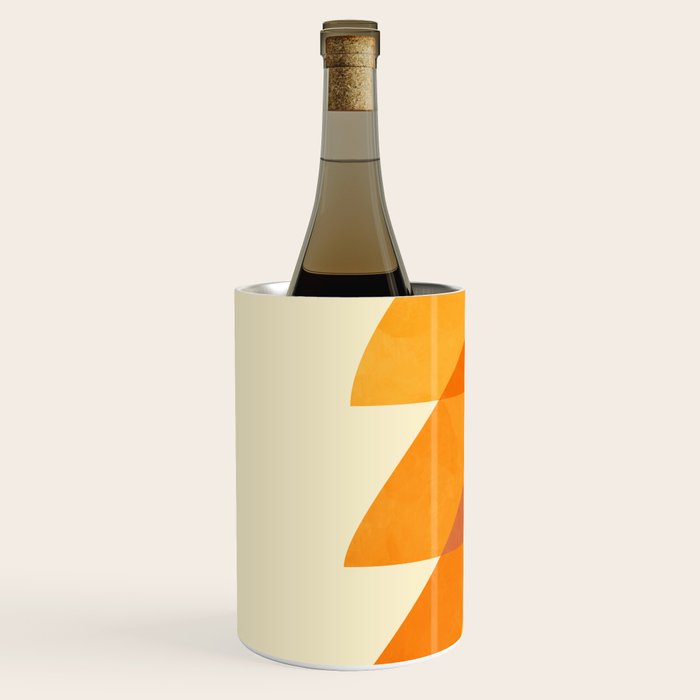 rhapsody orange 3 abstract mid century shape art Wine Chiller Gallery Image 2