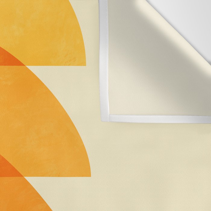 rhapsody orange 3 abstract mid century shape art Wall Tapestry Gallery Image 3