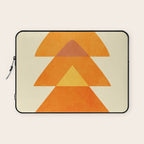 rhapsody orange 3 abstract mid century shape art Laptop Sleeve Gallery Image 1