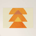 rhapsody orange 3 abstract mid century shape art Welcome Mat Gallery Image 1