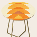 rhapsody orange 3 abstract mid century shape art Side Table Gallery Image 2