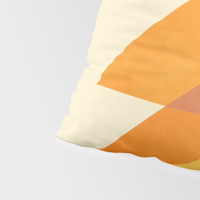 rhapsody orange 3 abstract mid century shape art Pillow Sham Gallery Image 4