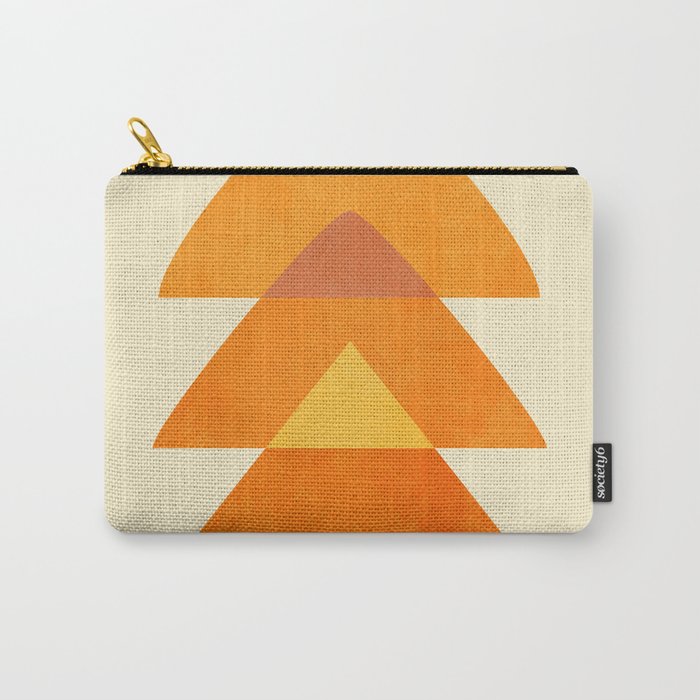 rhapsody orange 3 abstract mid century shape art Carry All Pouch Gallery Image 1