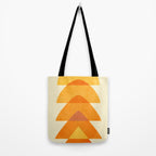 rhapsody orange 3 abstract mid century shape art Tote Bag Gallery Image 2