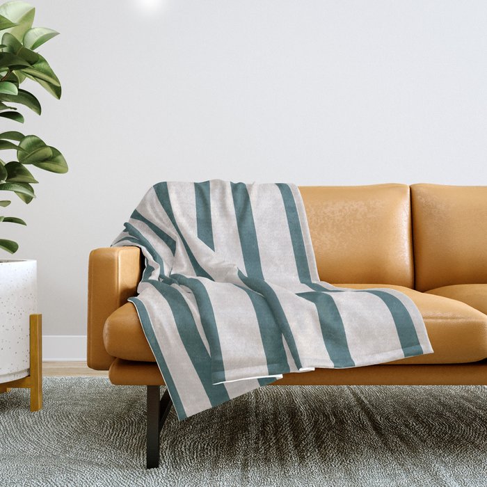 Evergreen Stripes Throw Blanket Gallery Image 1