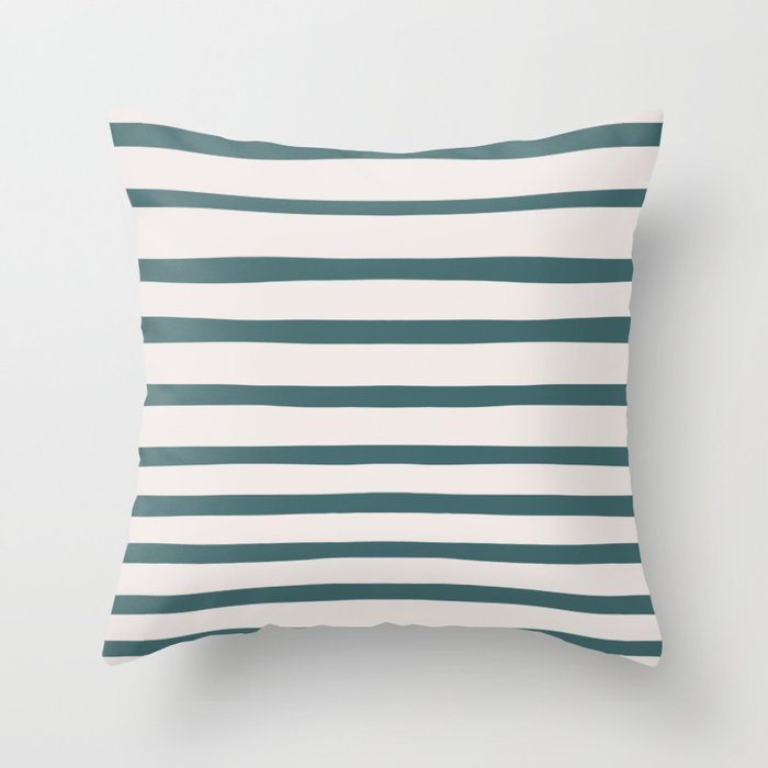 Evergreen Stripes Throw Pillow Gallery Image 6