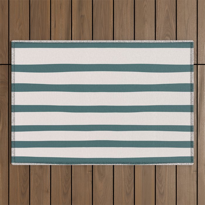 Evergreen Stripes Outdoor Rug Gallery Image 1