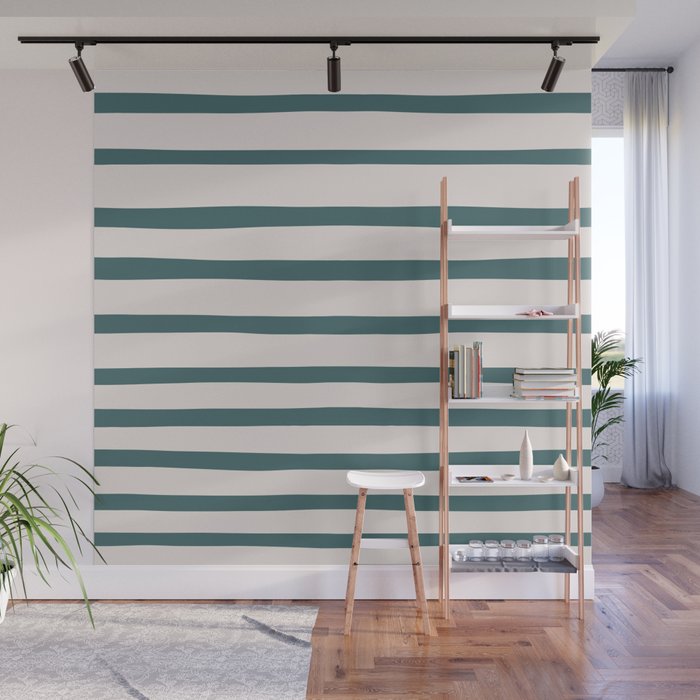 Evergreen Stripes Wall Mural Gallery Image 1
