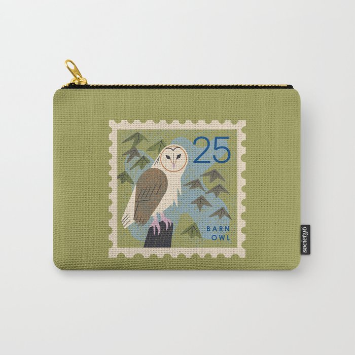 Barn Owl Postage Stamp Carry All Pouch Gallery Image 1