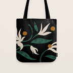 Abstract Floral Tote Bag Gallery Image 1