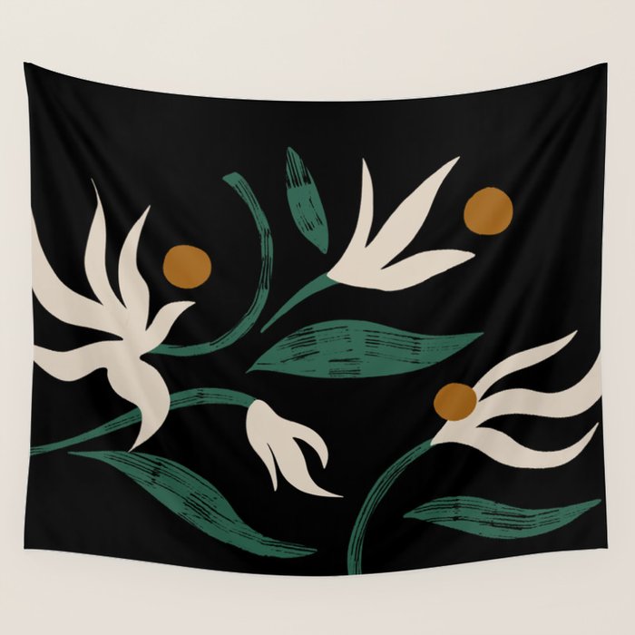 Abstract Floral Wall Tapestry Gallery Image 4