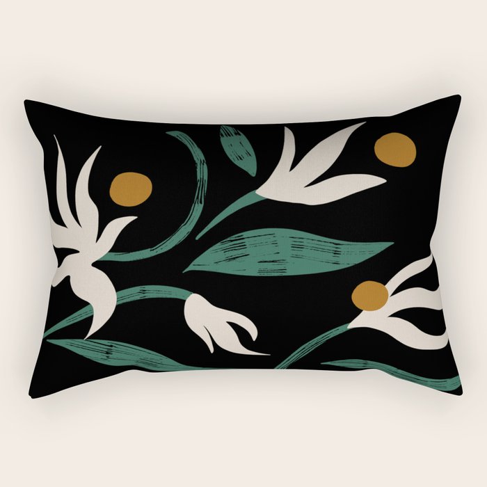 Abstract Floral Rectangular Pillow Gallery Image 2