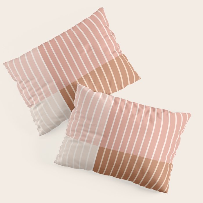 Color Block Line Abstract XVI Pillow Sham Gallery Image 3