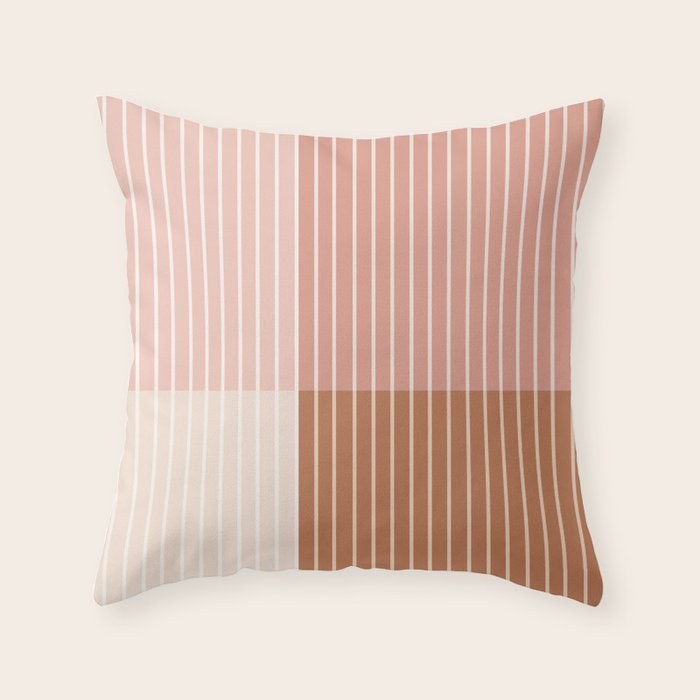 Color Block Line Abstract XVI Throw Pillow Gallery Image 6