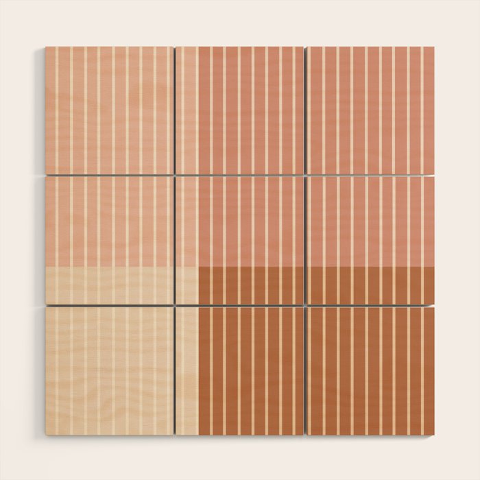 Color Block Line Abstract XVI Wood Wall Art Gallery Image 2