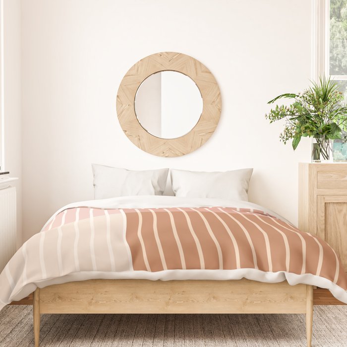 Color Block Line Abstract XVI Duvet Cover Gallery Image 3