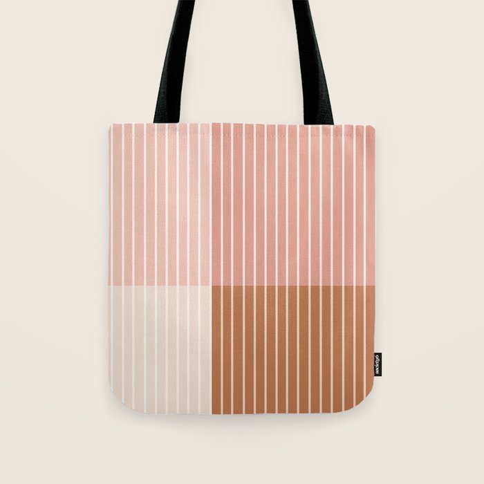 Color Block Line Abstract XVI Tote Bag Gallery Image 1