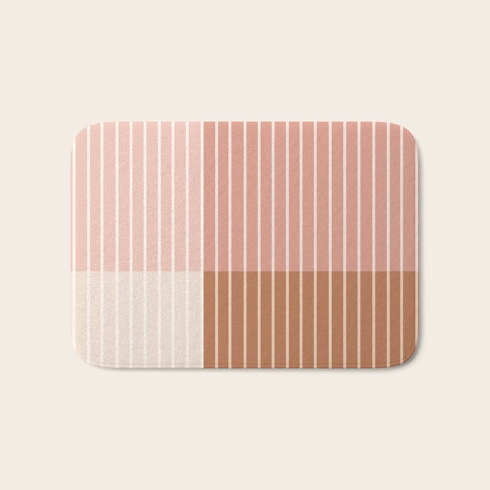 Color Block Line Abstract XVI Bath Mat Gallery Image 1