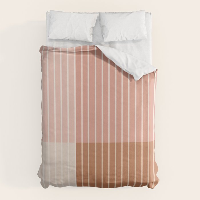 Color Block Line Abstract XVI Duvet Cover Gallery Image 1