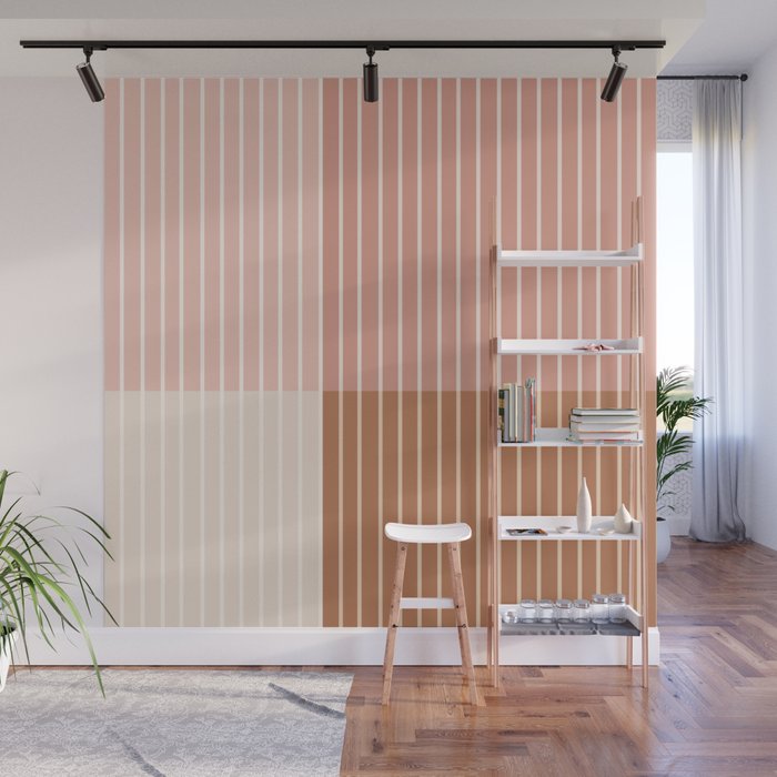 Color Block Line Abstract XVI Wall Mural Gallery Image 1
