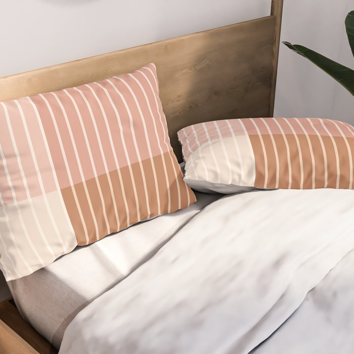 Color Block Line Abstract XVI Pillow Sham Gallery Image 2