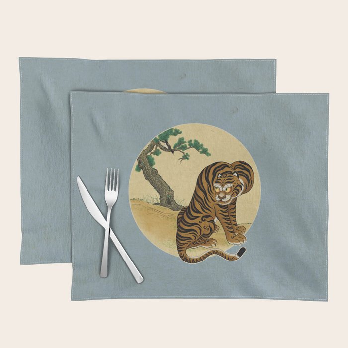 Tiger with magpie type-C : Minhwa-Korean traditional/folk art Placemat Gallery Image 1
