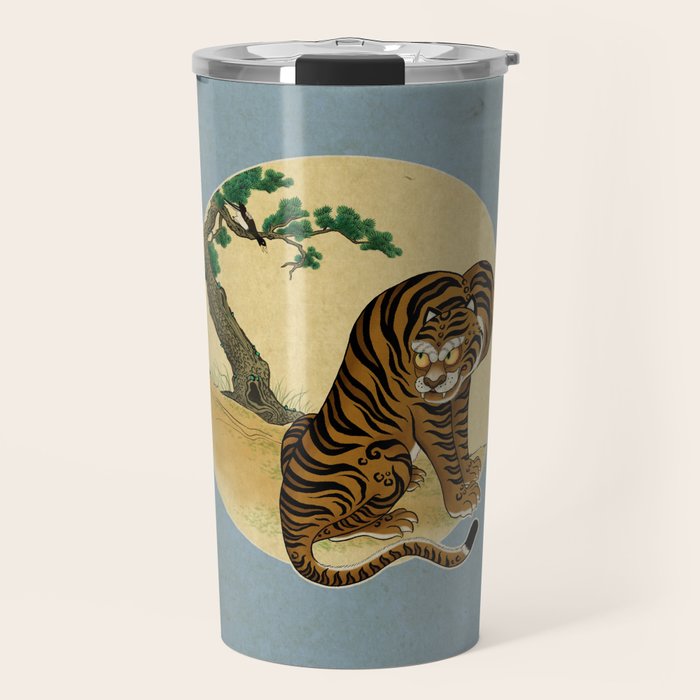 Tiger with magpie type-C : Minhwa-Korean traditional/folk art Travel Mug Gallery Image 1