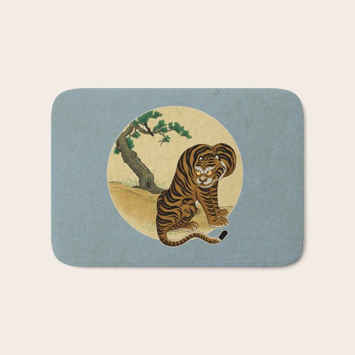 Tiger with magpie type-C : Minhwa-Korean traditional/folk art Bath Mat Gallery Image 1