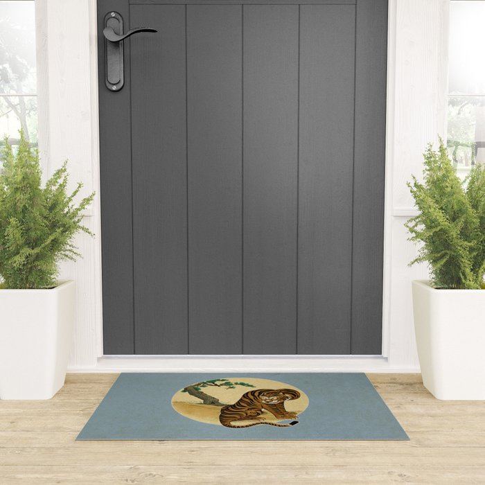 Tiger with magpie type-C : Minhwa-Korean traditional/folk art Welcome Mat Gallery Image 3