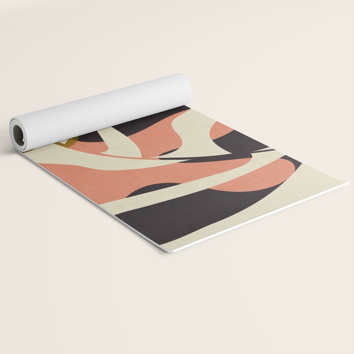 cut out leaves minimal Yoga Mat Gallery Image 2