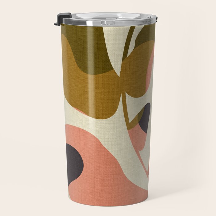 cut out leaves minimal Travel Mug Gallery Image 3
