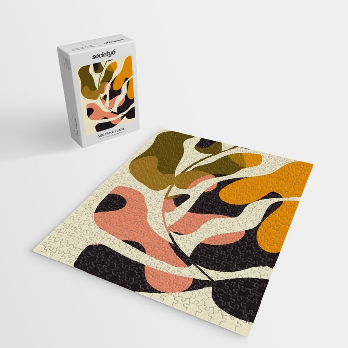 cut out leaves minimal Jigsaw Puzzle Gallery Image 2