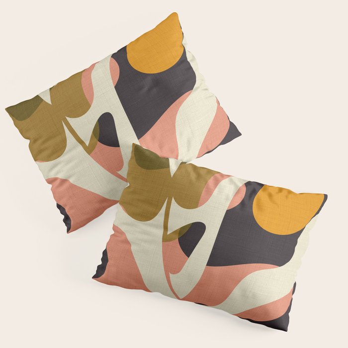 cut out leaves minimal Pillow Sham Gallery Image 3