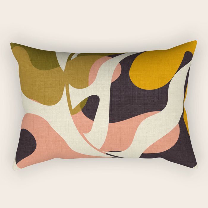 cut out leaves minimal Rectangular Pillow Gallery Image 1