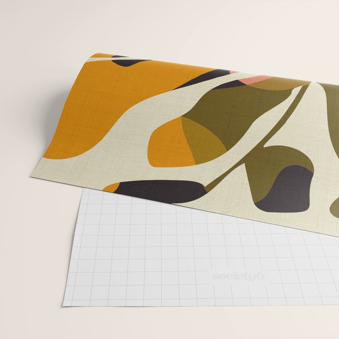 cut out leaves minimal Wrapping Paper Gallery Image 2