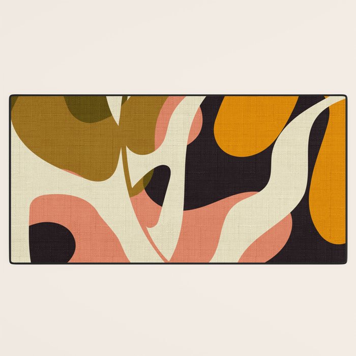 cut out leaves minimal Desk Mat Gallery Image 3