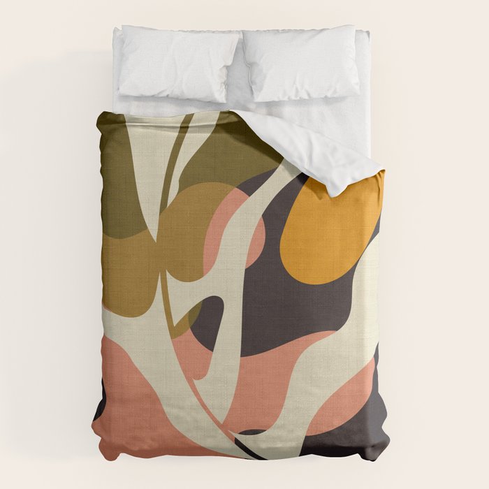 cut out leaves minimal Duvet Cover Gallery Image 6
