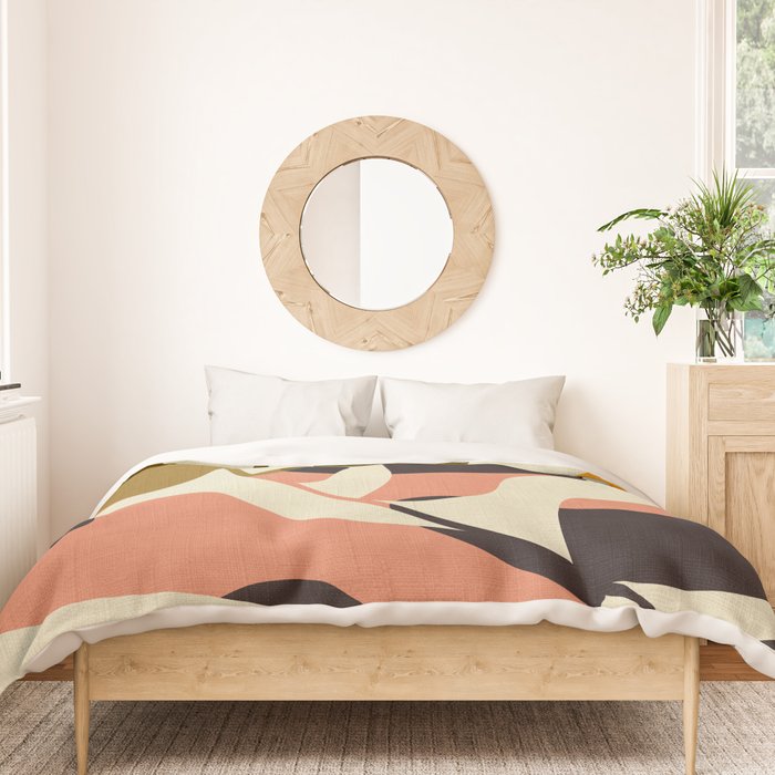 cut out leaves minimal Duvet Cover Gallery Image 3
