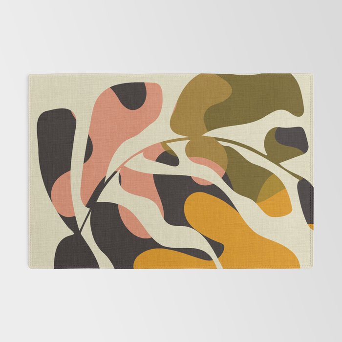 cut out leaves minimal Rug Gallery Image 2