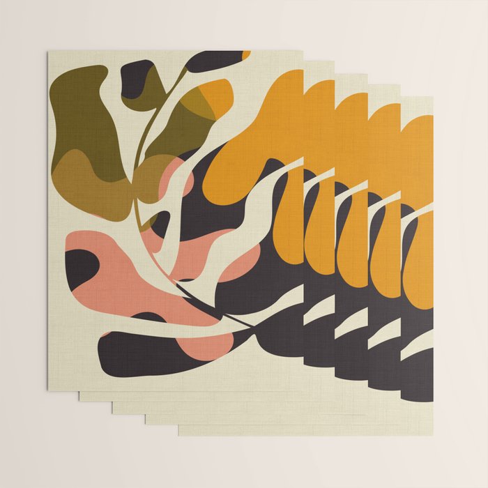 cut out leaves minimal Wrapping Paper Gallery Image 3