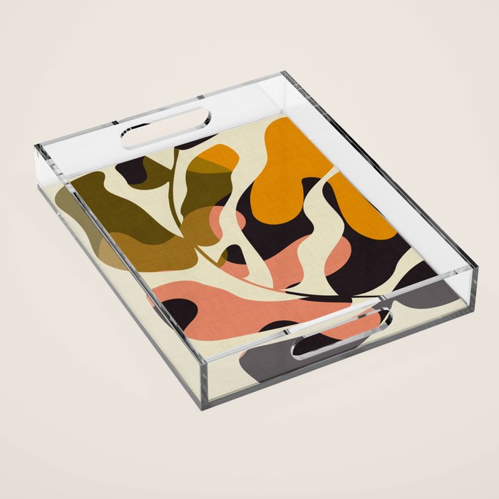cut out leaves minimal Acrylic Tray Gallery Image 1