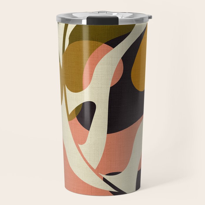 cut out leaves minimal Travel Mug Gallery Image 1