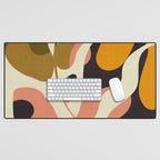 cut out leaves minimal Desk Mat Gallery Image 1