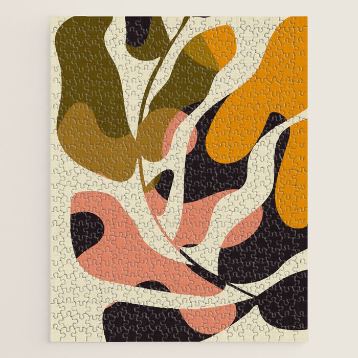 cut out leaves minimal Jigsaw Puzzle Gallery Image 1