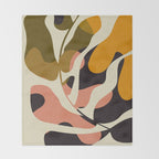 cut out leaves minimal Throw Blanket Gallery Image 2