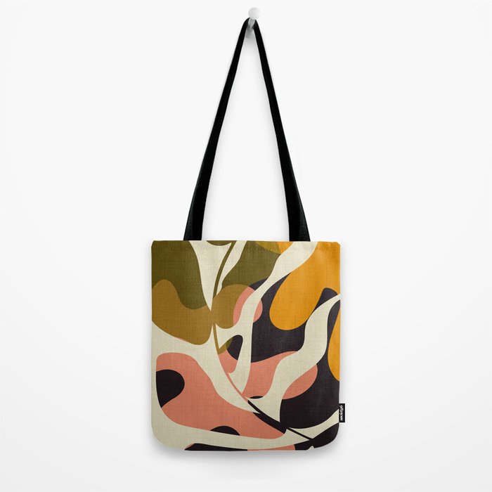 cut out leaves minimal Tote Bag Gallery Image 2