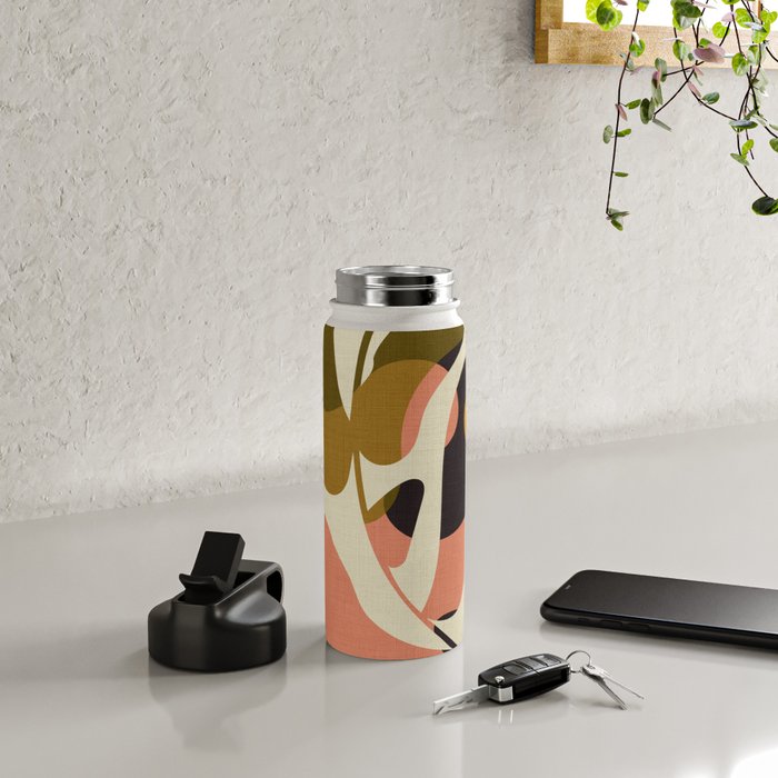 cut out leaves minimal Water Bottle Gallery Image 4