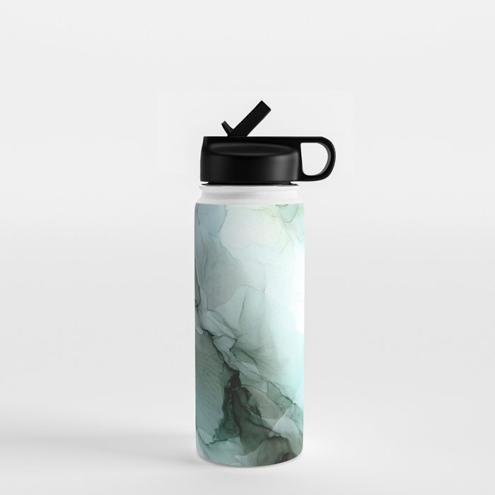 Calm Nature Inspired Abstract Flow Landscape Painting Water Bottle Gallery Image 1
