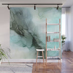 Calm Nature Inspired Abstract Flow Landscape Painting Wall Mural Gallery Image 1