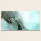 Calm Nature Inspired Abstract Flow Landscape Painting Desk Mat Gallery Image 3